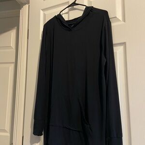 Cuddl Duds Black Softwear Hooded Top